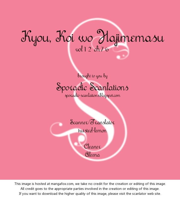 Kyou, Koi wo Hajimemasu 76 at MangaFox.me