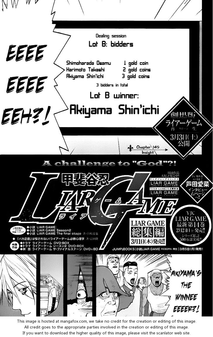 Liar Game 149: Insight at MangaFox.me