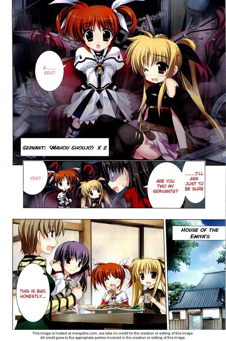 Mahou Shoujo Lyrical Nanoha Vivid 12.1: Cover + Fate / Stay Night x Mahou Shoujo Lyrical Nanoha Omake at MangaFox.me