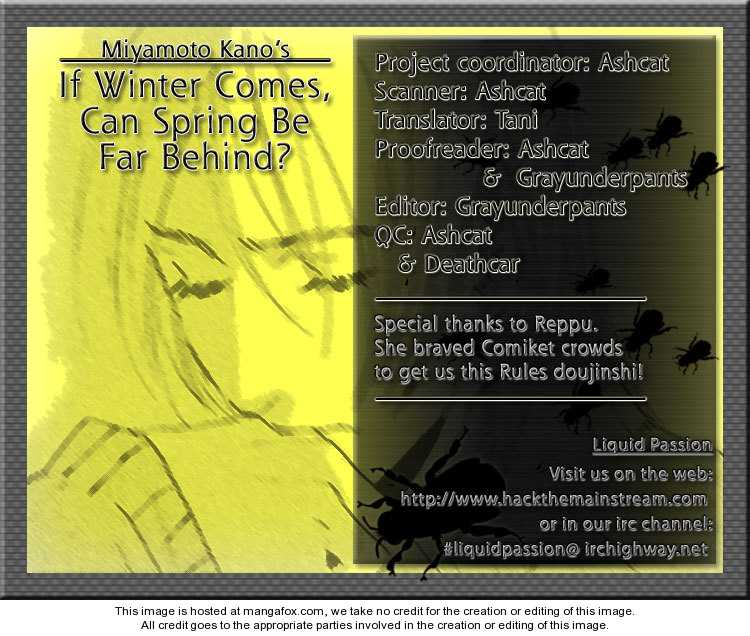 Rules dj - If Winter Comes, Can Spring Be Far Behind? 1: oneshot at MangaFox.me