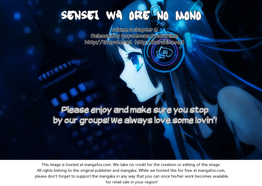 Sensei wa Ore no Mono 8 at MangaFox.me