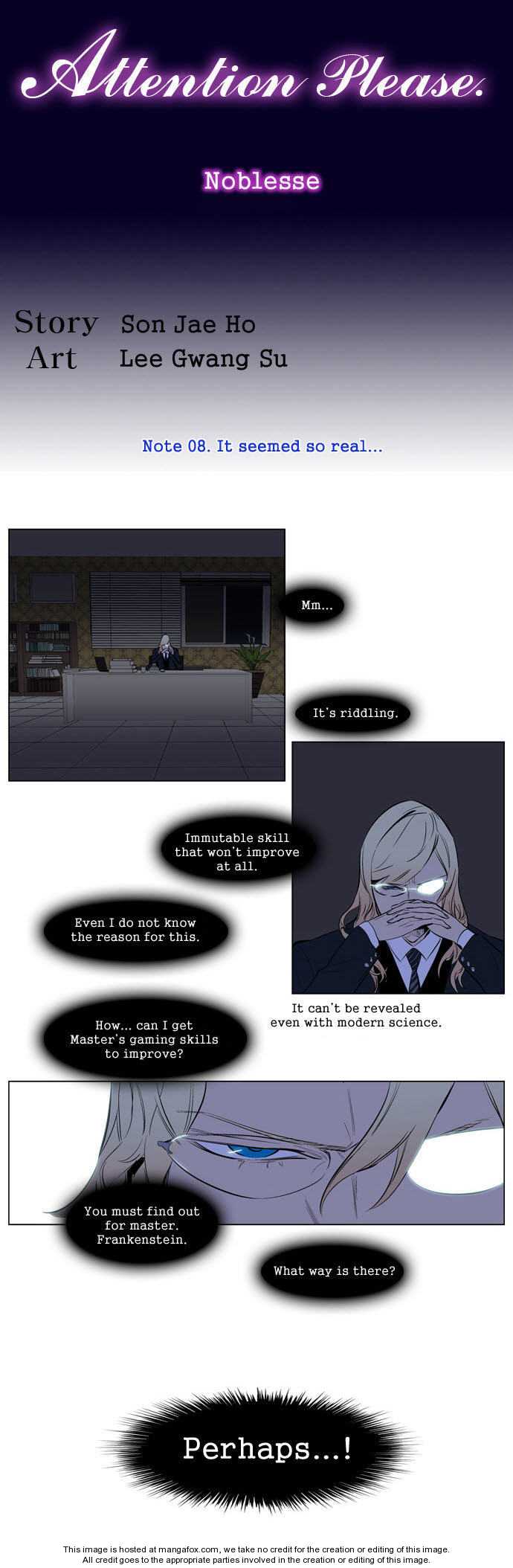 Noblesse 173.5: Attention Please. Note 08 at MangaFox.me
