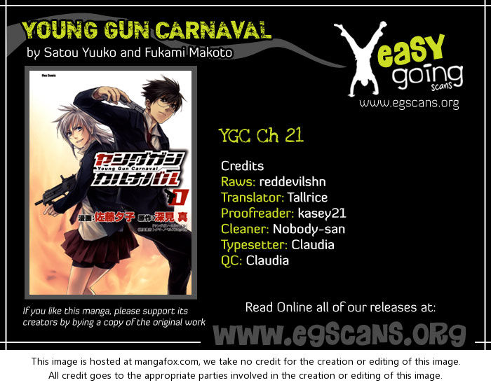 Young Gun Carnaval 21: The Twin Irises Glowing Like Full Moons in the Darkness, Part 1 at MangaFox.me
