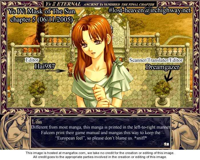 Ys Taiyou no Kamen 5: The Mysterious Girl Leeza at MangaFox.me