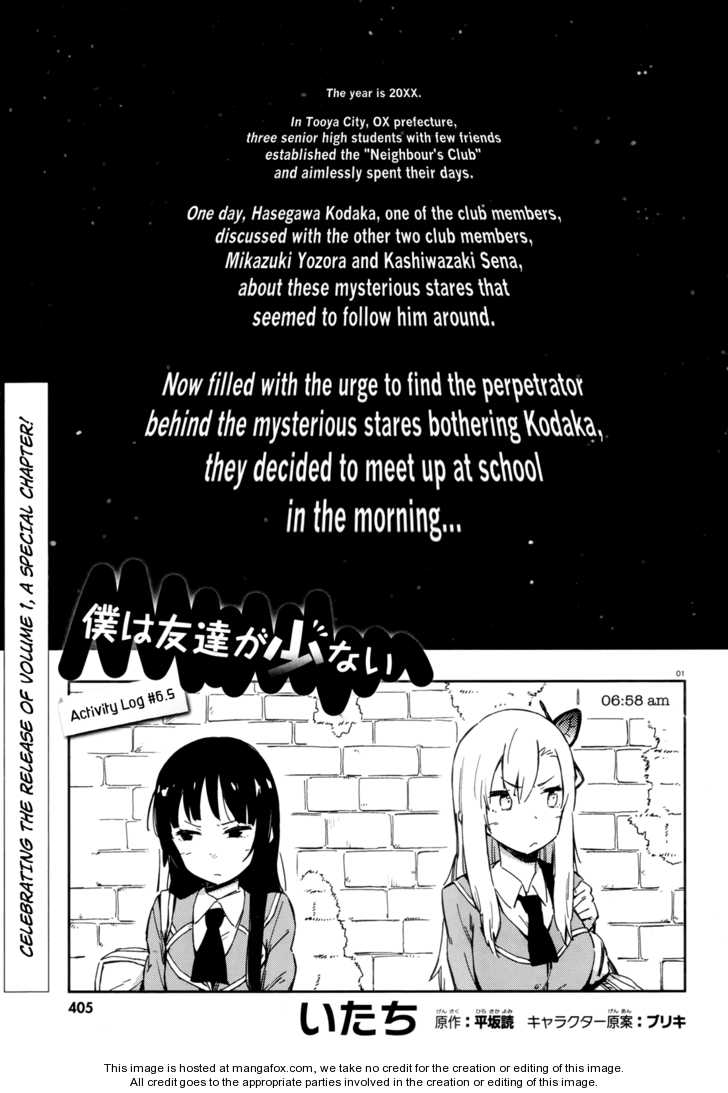 Boku wa Tomodachi ga Sukunai 6.5 at MangaFox.me